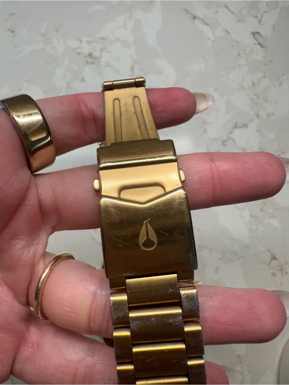 Nixon Gold-Tone Men's Bracelet Watch with Champagne Dial
